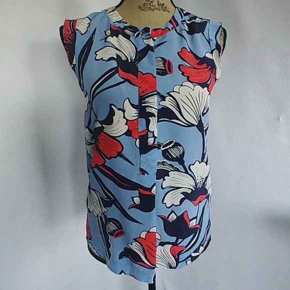 J. Crew Tops - J. Crew Women's Silk Floral Blouse Top